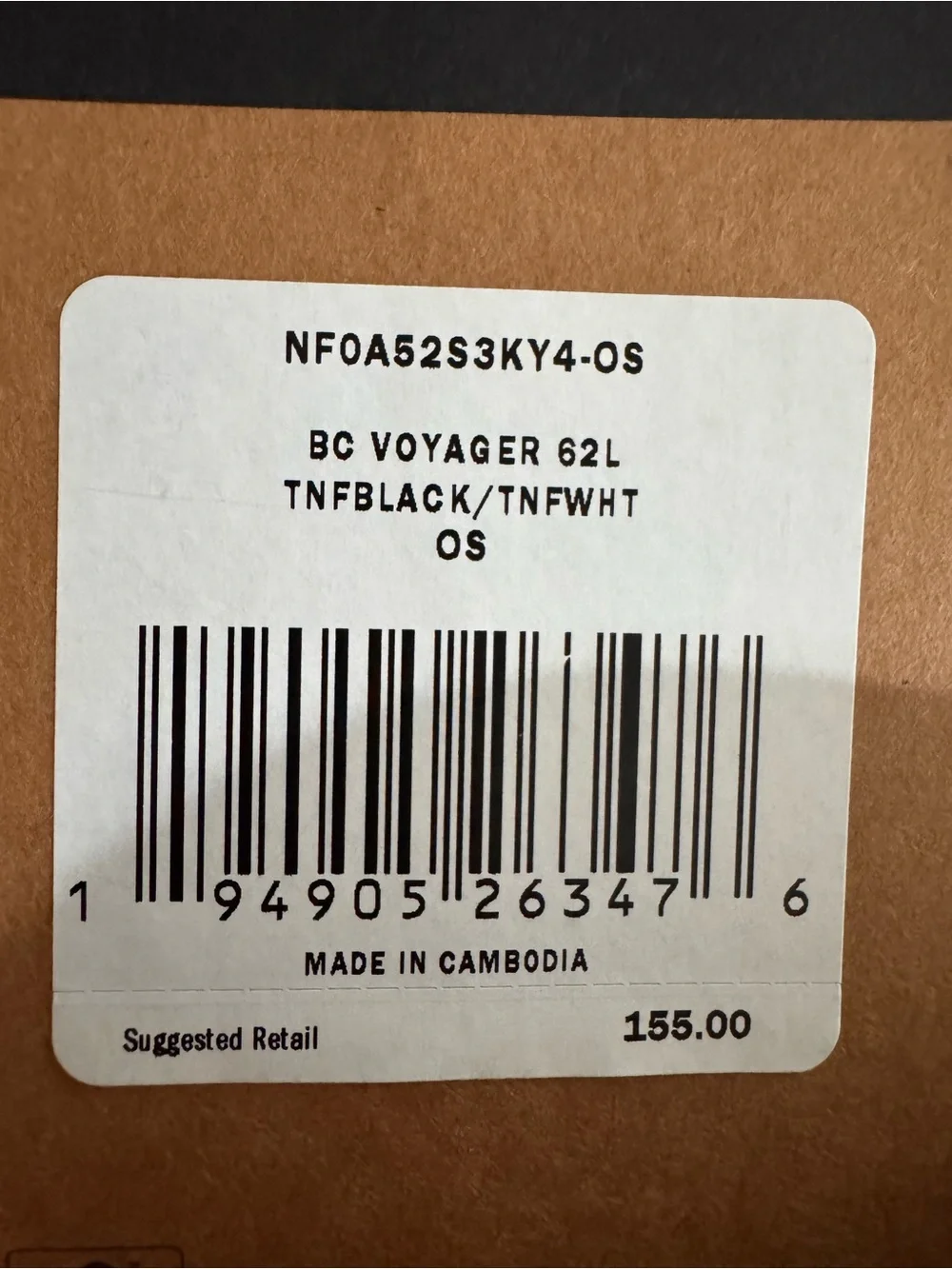 The North Face Black Duffel Bag with White Logo